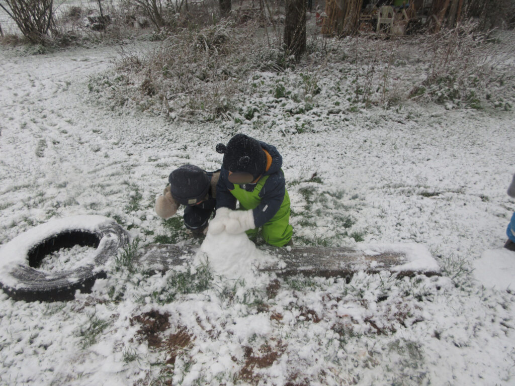 Construction d'un bonhomme de neige